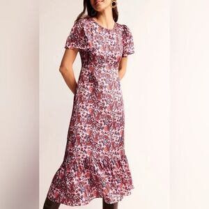 Boden Tiered Flutter Tea Dress Orchid Pink, Fantastical 6